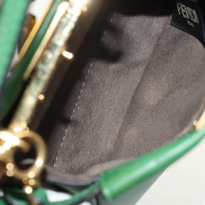 Fendi Peekaboo Bag Leather, GREEN, LEATHER, Handbag