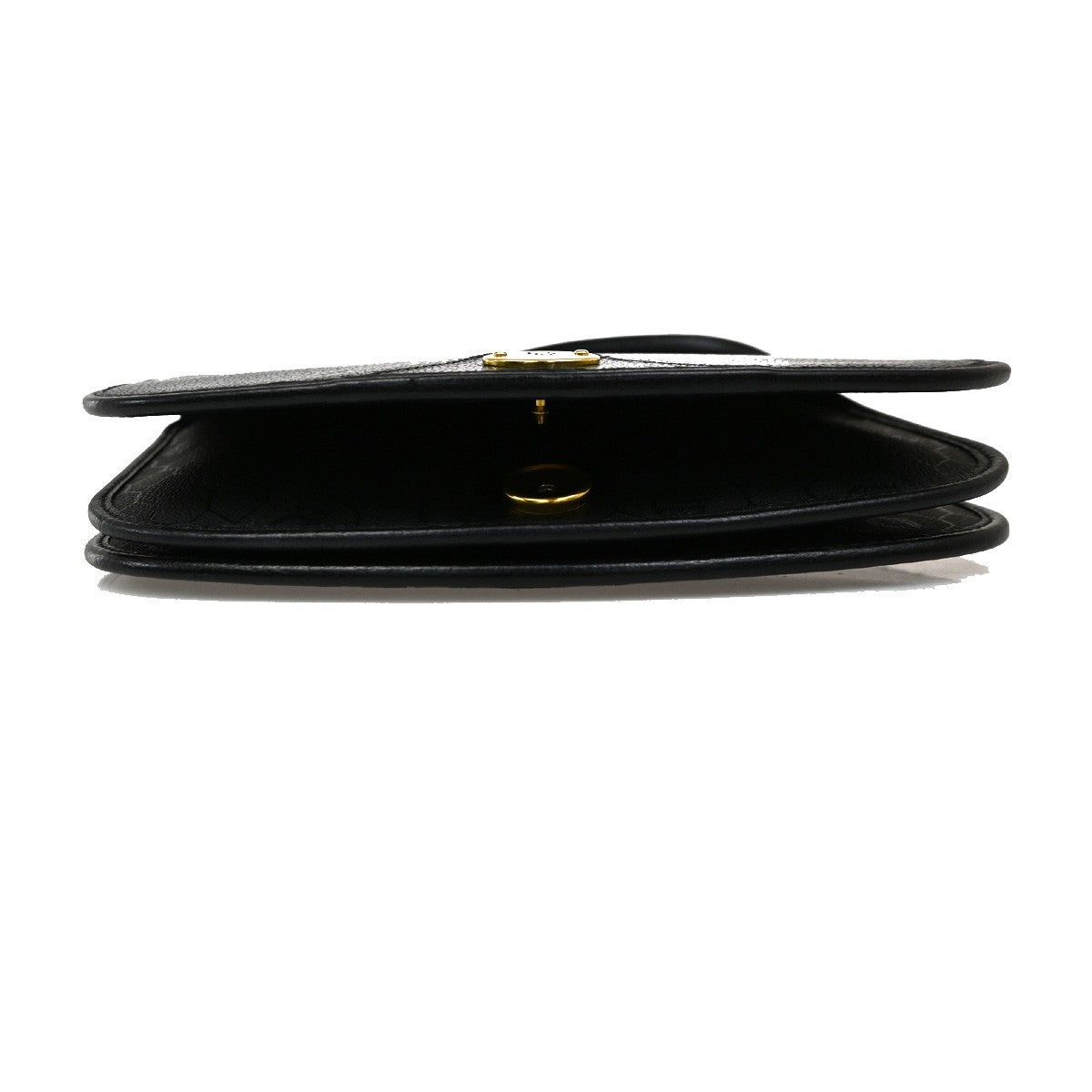 Christian Dior Vintage Honeycomb Flap Crossbody Bag Canvas and Leather, Black, PVC, Shoulder Bag