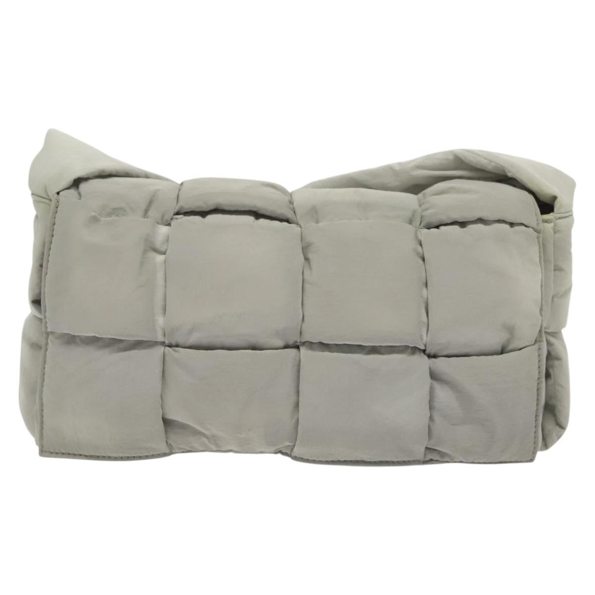 Bottega Veneta Padded Tech Cassette Crossbody Bag Intrecciato Nylon, GRAY, NYLON, Crossbody bag