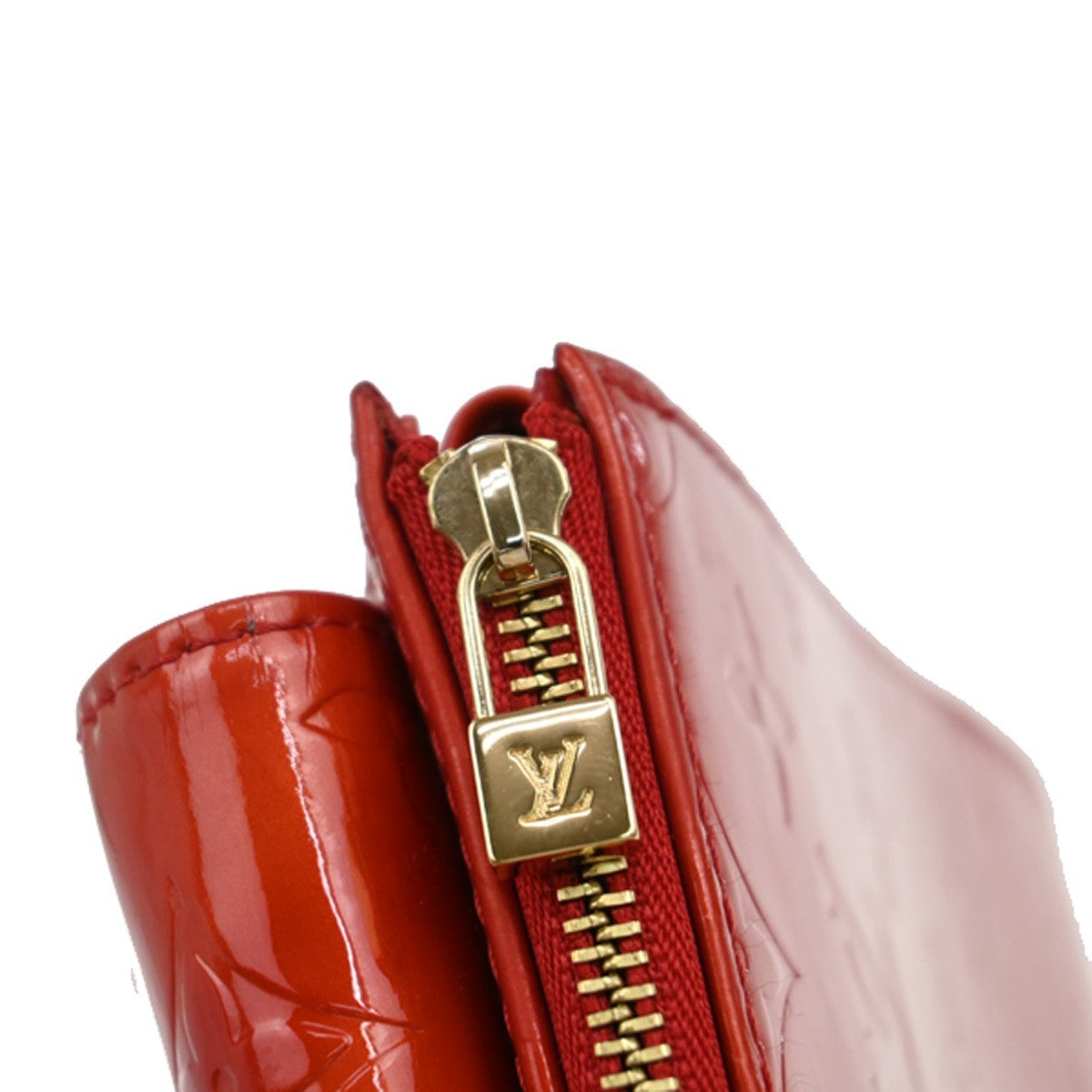 Louis Vuitton Mott Handbag Monogram Vernis, RED, PATENT_LEATHER, Clutche & pouche