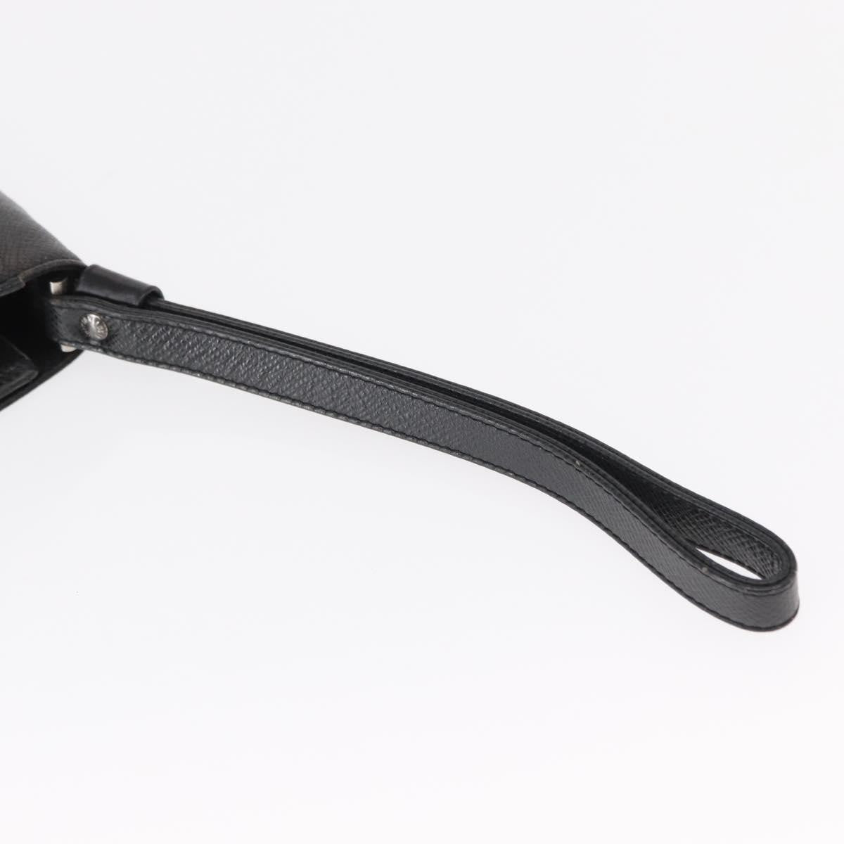 Louis Vuitton Selenga Pochette Taiga Leather, GRAY, LEATHER, Clutche & pouche