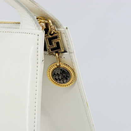 Versace Medusa Shoulder Bag Leather, WHITE, LEATHER, Shoulder bag