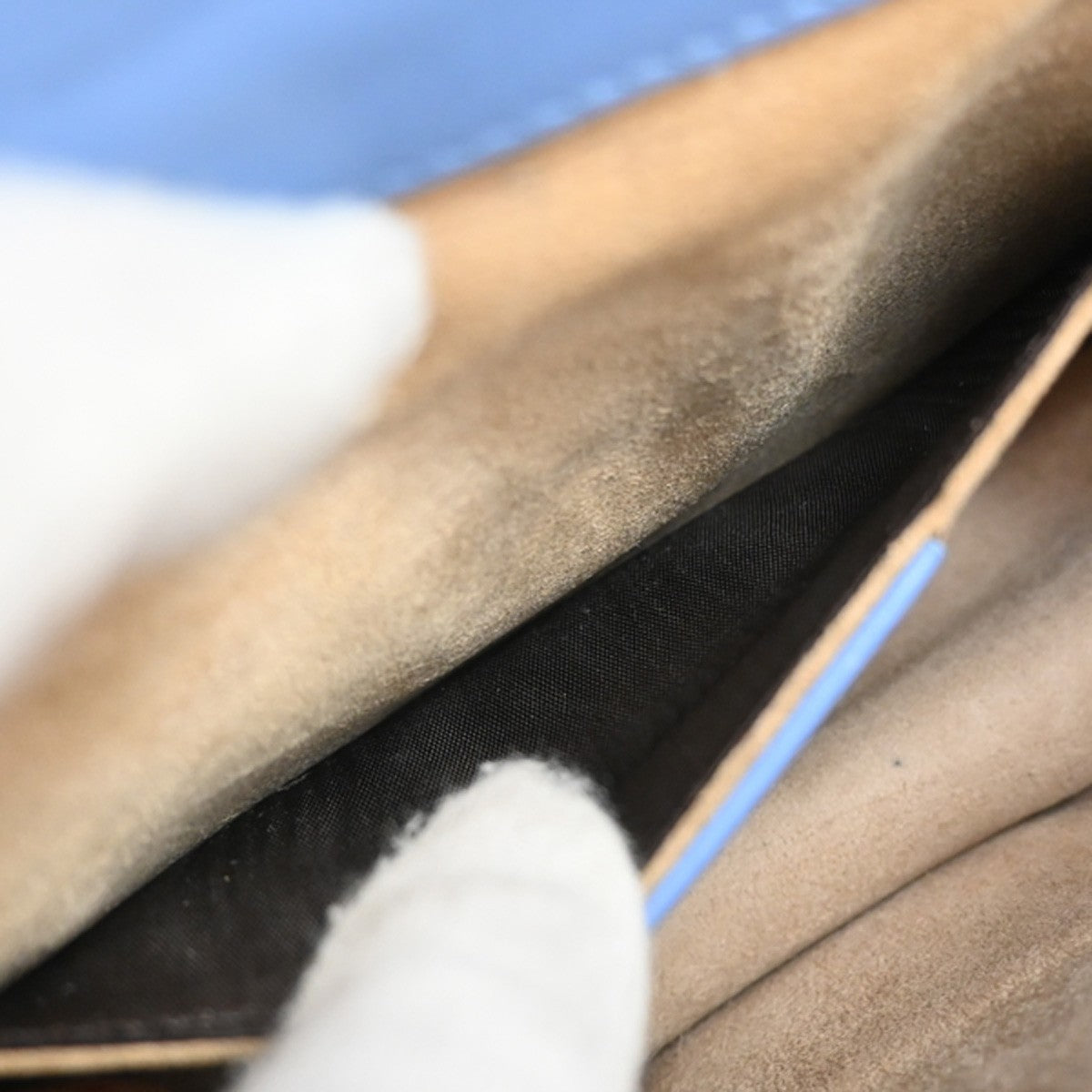 Gucci Sylvie Chain Shoulder Bag Leather, BLUE, LEATHER, Shoulder bag