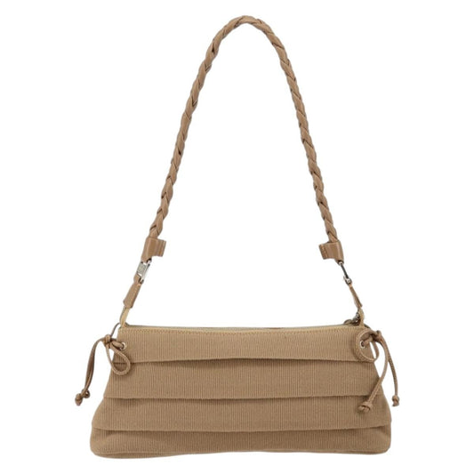 Salvatore Ferragamo Vala Shoulder Bag Nylon, BEIGE, NYLON, Shoulder bag