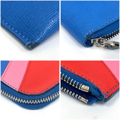 Fendi Monster Clutch Leather, BLUE, LEATHER, Clutche & pouche
