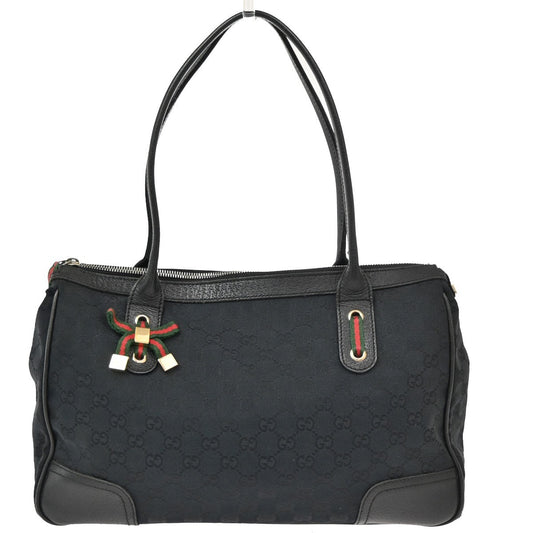Gucci Princy Tote GG Canvas, BLACK, CANVAS, Tote bag
