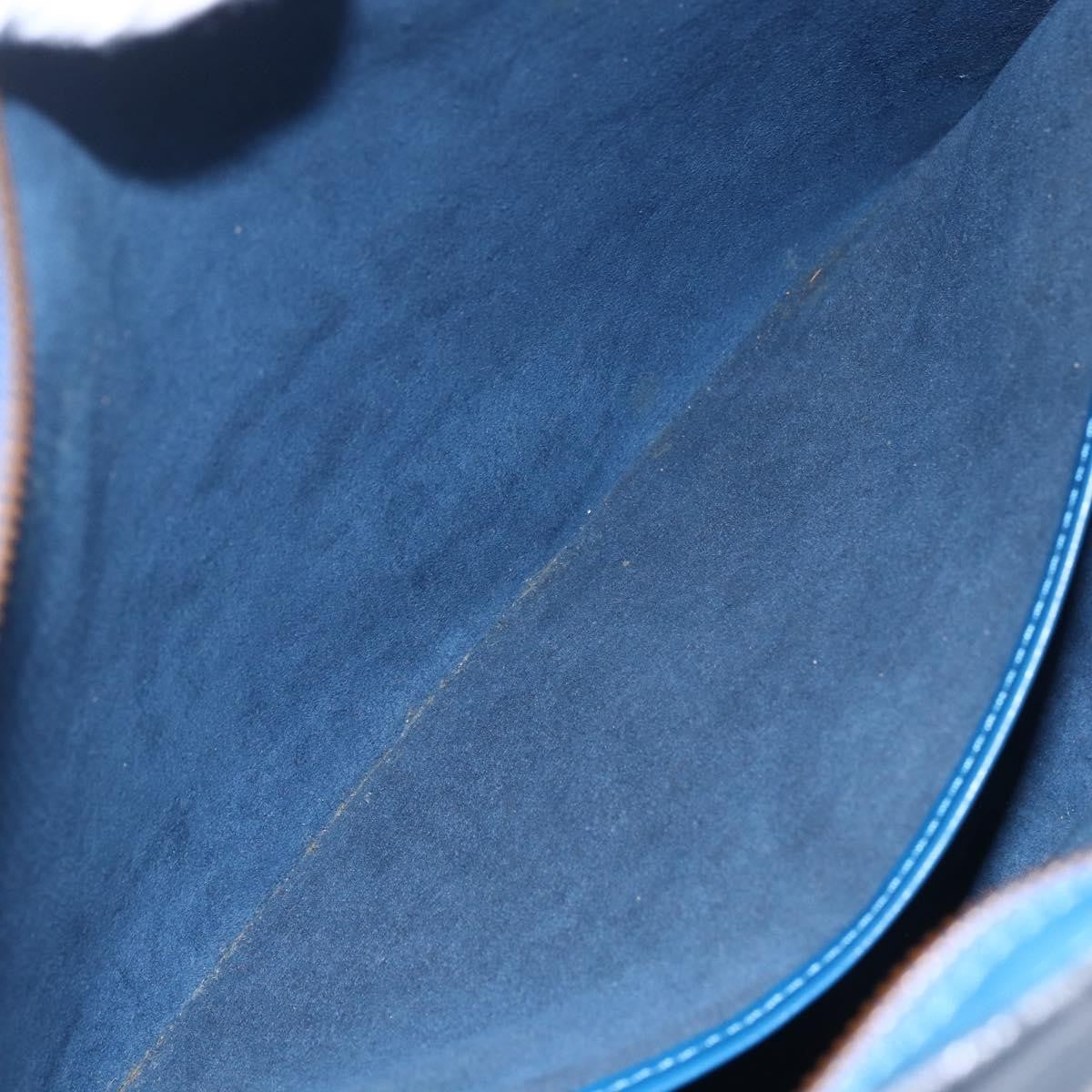 Louis Vuitton Lussac Handbag Epi Leather, BLUE, LEATHER, Shoulder bag