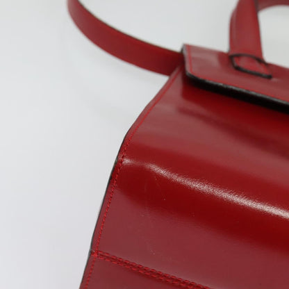 Loewe Anagram handbag Leather, RED, LEATHER, Handbag