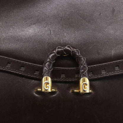 Gucci Vintage Shoulder Bag Leather, BROWN, LEATHER, Shoulder bag
