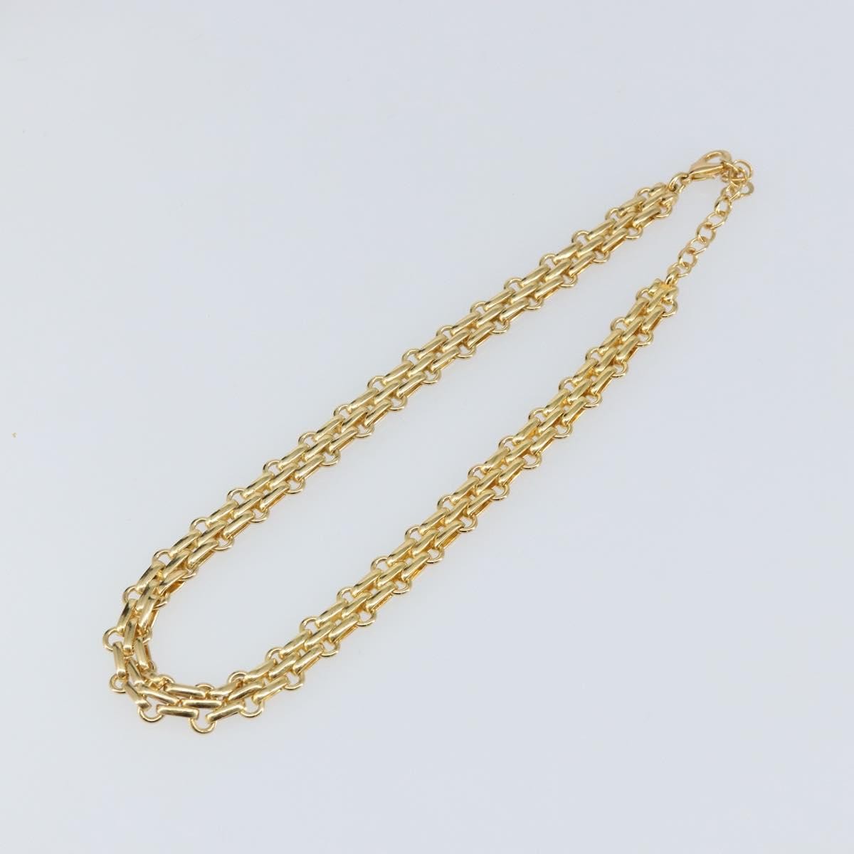 Christian Dior Vintage CD Clasp Chain Necklace Metal, GOLD, METAL, Necklace