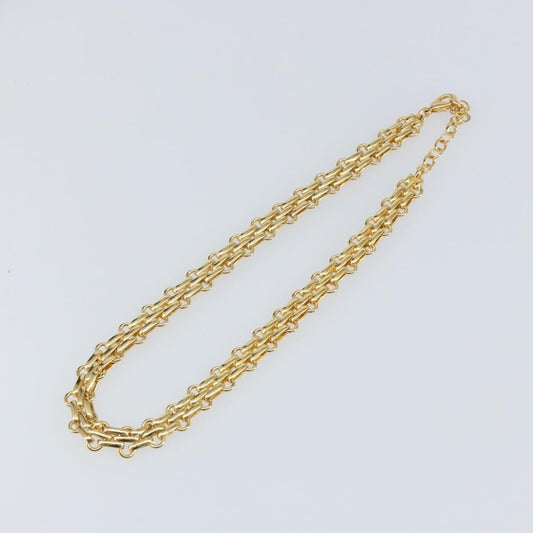Christian Dior Vintage CD Clasp Chain Necklace Metal, GOLD, METAL, Necklace