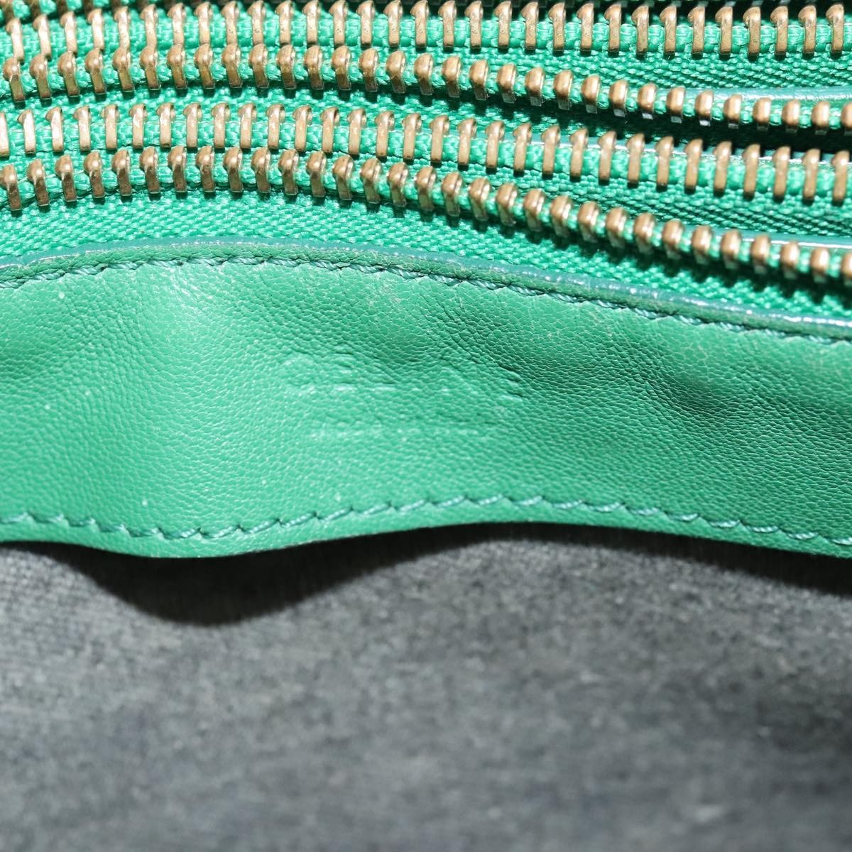 Celine Trio Crossbody Bag Leather, GREEN, LEATHER, Crossbody bag