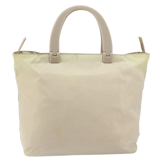 Prada Resin Handle Tote Tessuto, BEIGE, NYLON, Tote bag