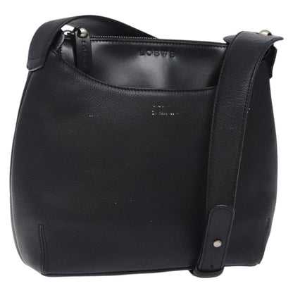 Loewe Vintage Shoulder Bag Leather, BLACK, LEATHER, Shoulder bag