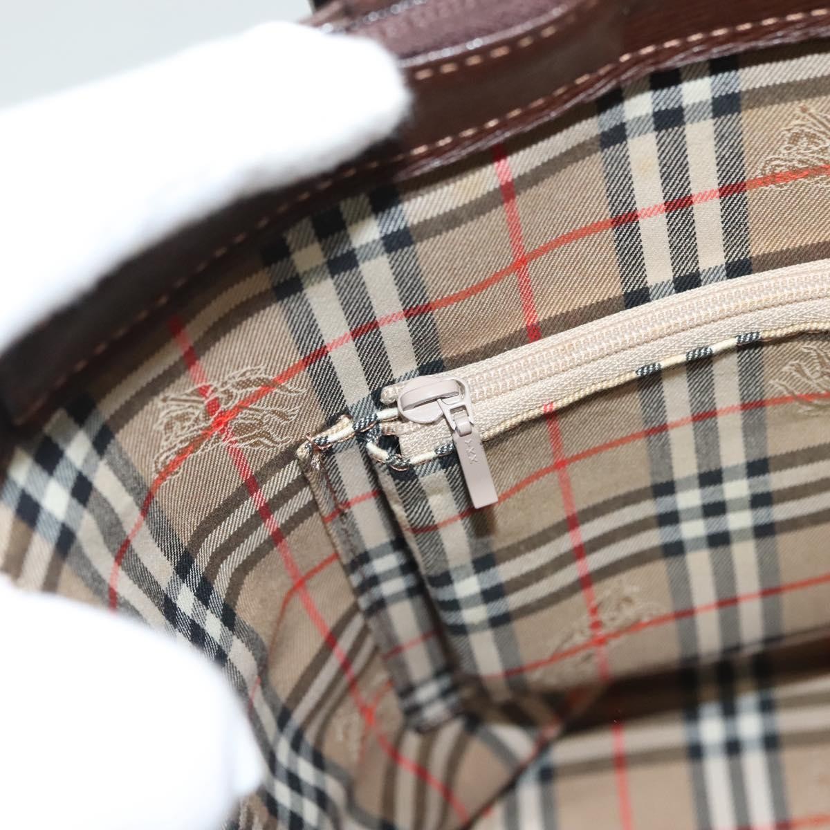 Burberry Handle Tote Leather, BROWN, LEATHER, Tote bag