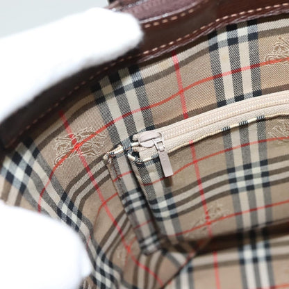 Burberry Handle Tote Leather, BROWN, LEATHER, Tote bag