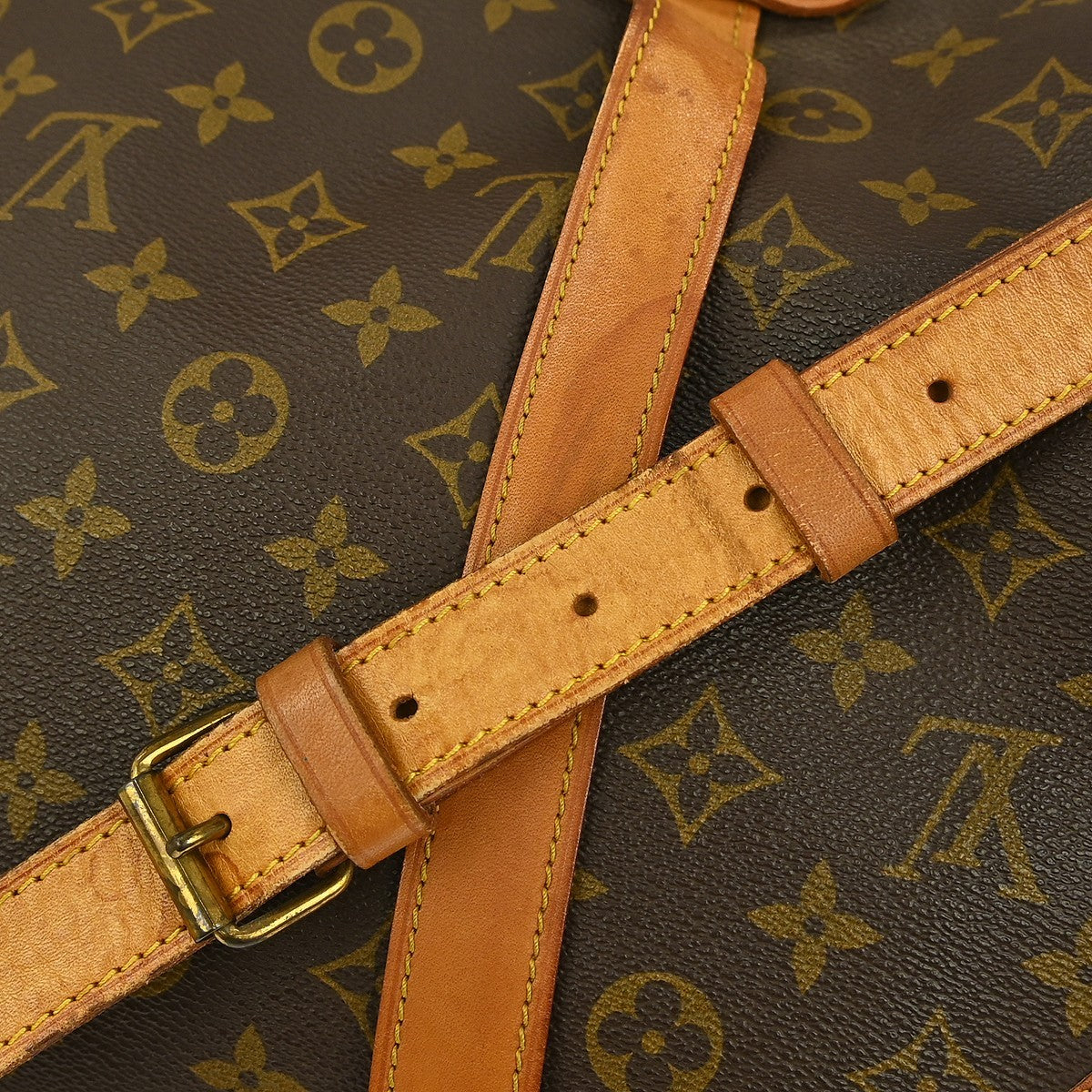 Louis Vuitton Saumur Handbag Monogram Canvas, BROWN, CANVAS, Shoulder bag
