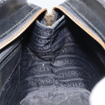 Versace Vintage Handbag Leather, BLACK, LEATHER, Handbag