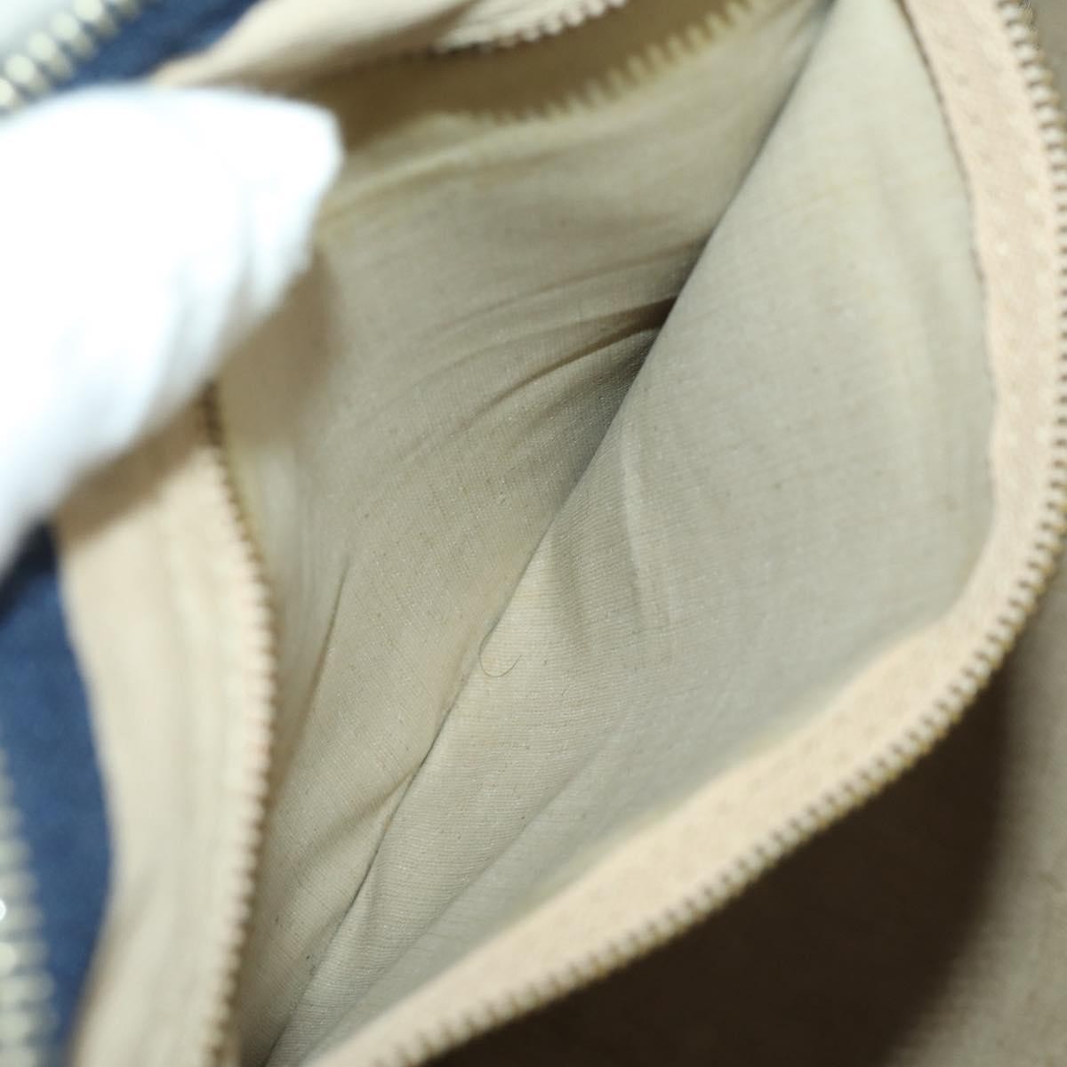 Christian Dior Vintage Trotter Boston Bag Canvas, NAVY, CANVAS, Travel bag