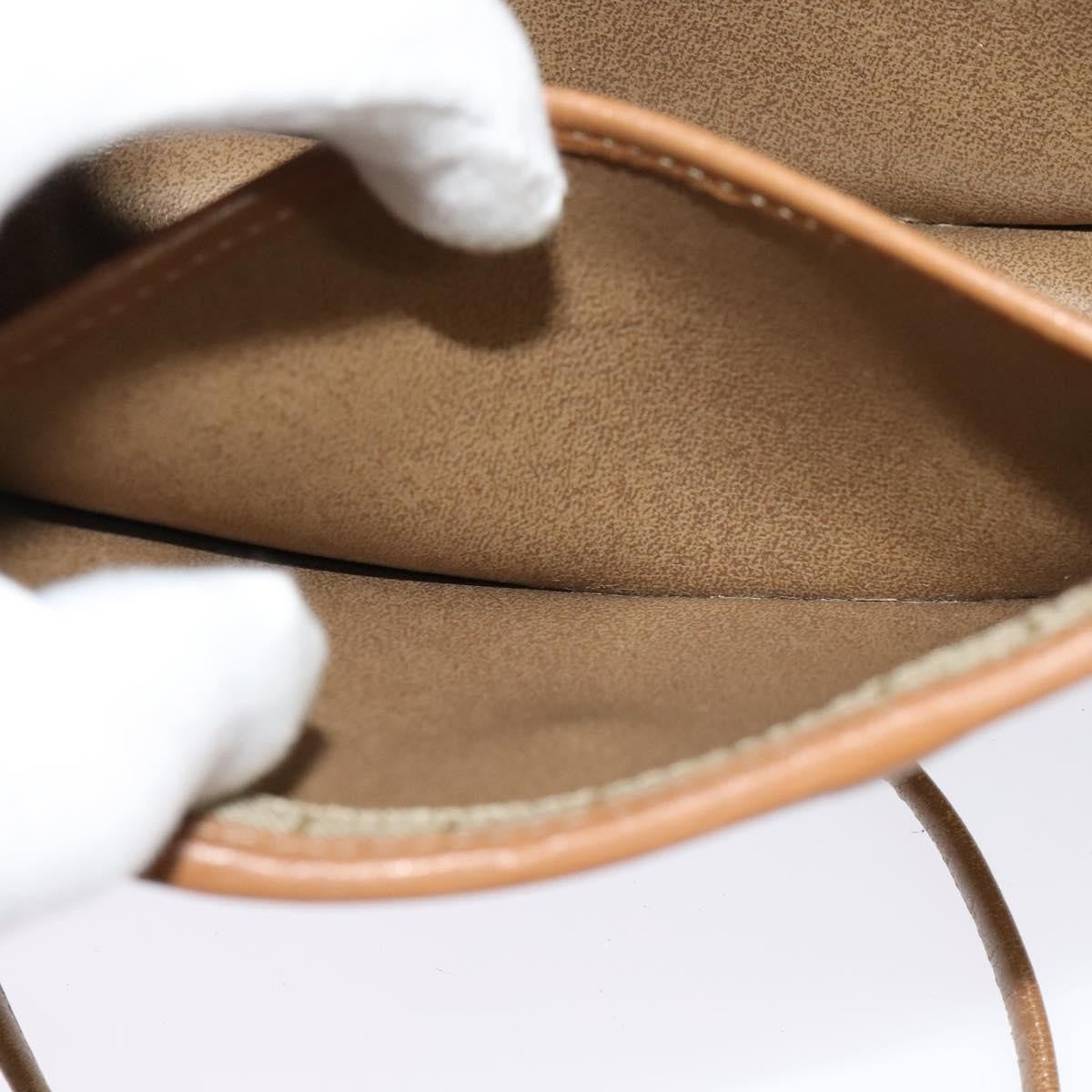 Christian Dior Vintage Honeycomb Flap Crossbody Bag Canvas and Leather, BEIGE, CANVAS, Crossbody bag