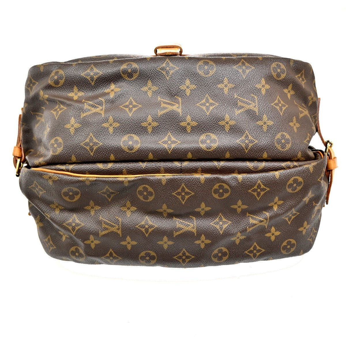Louis Vuitton Saumur Handbag Monogram Canvas, Brown, Canvas, Shoulder Bag