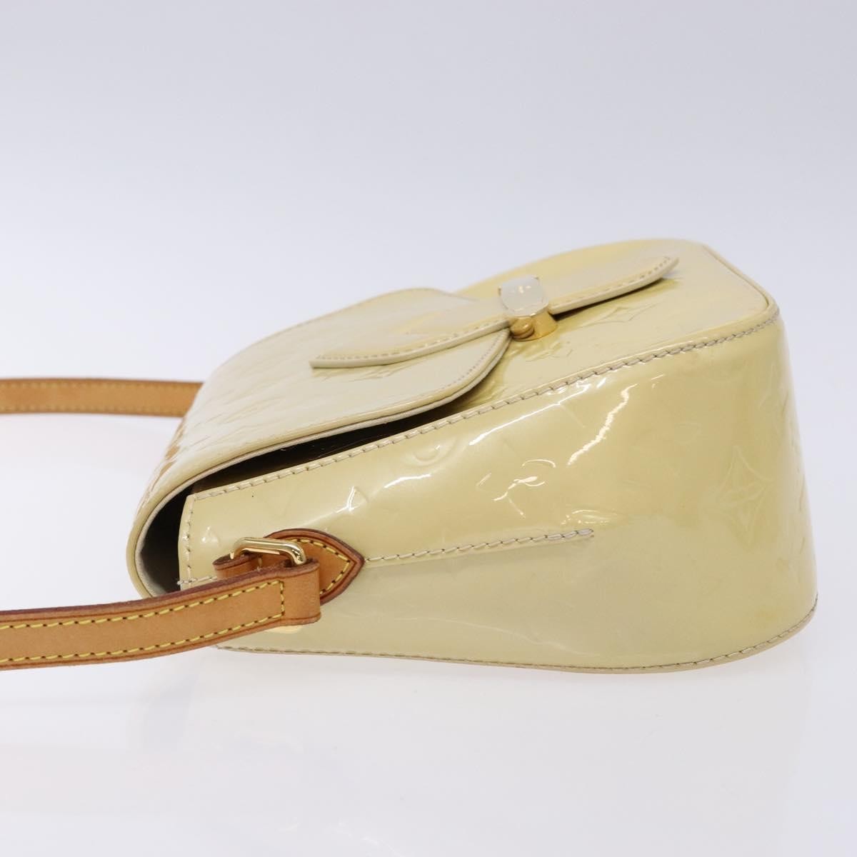Louis Vuitton Bellflower Handbag Monogram Vernis, BEIGE, PATENT_LEATHER, Handbag