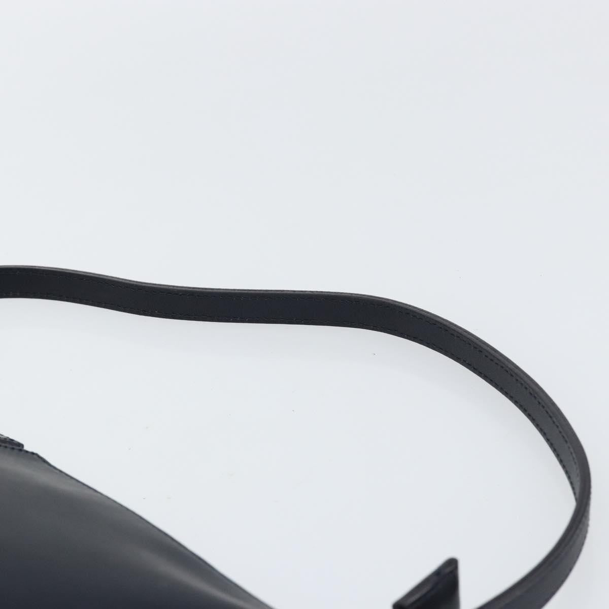 Burberry Vintage Shoulder Bag Leather, NAVY, LEATHER, Shoulder bag