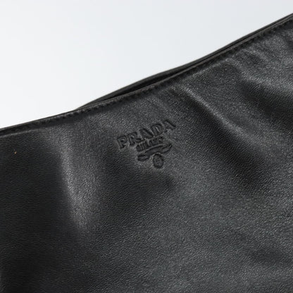 Prada Vintage Shoulder Bag Leather, BLACK, LEATHER, Shoulder bag