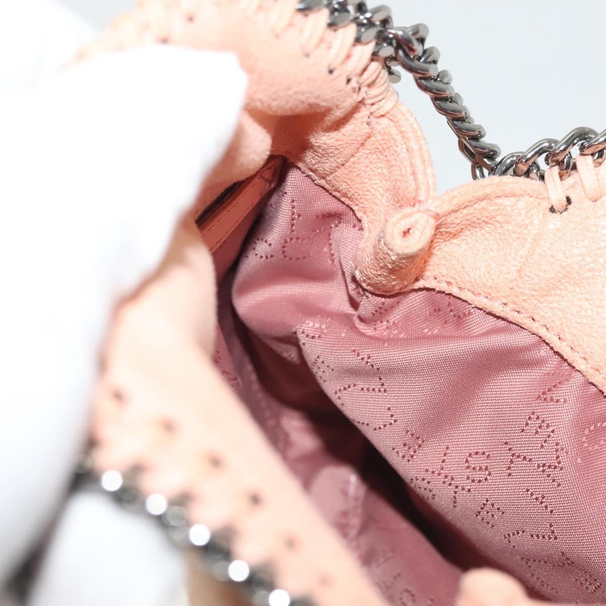 Stella McCartney Falabella Fold Over Crossbody Bag Suede, PINK, SUEDE, Shoulder bag