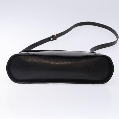 Saint Laurent Vintage Shoulder Bag Leather, BLACK, LEATHER, Shoulder bag