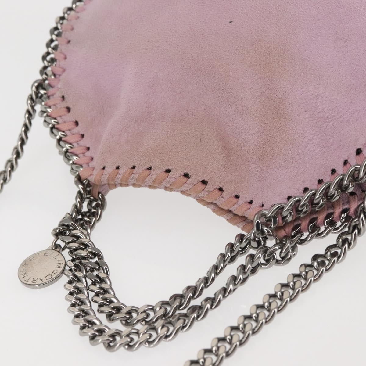 Stella McCartney Falabella Fold Over Crossbody Bag Suede, PINK, SUEDE, Crossbody bag