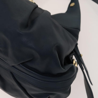 Bvlgari Chandra Hobo Leather, BLUE, LEATHER, Handbag