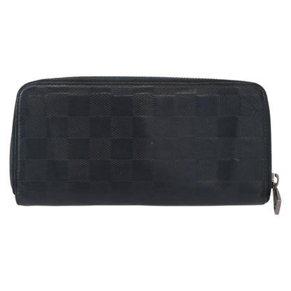 Louis Vuitton Zippy wallet vertical Damier Infini Leather, NAVY, LEATHER, Wallets