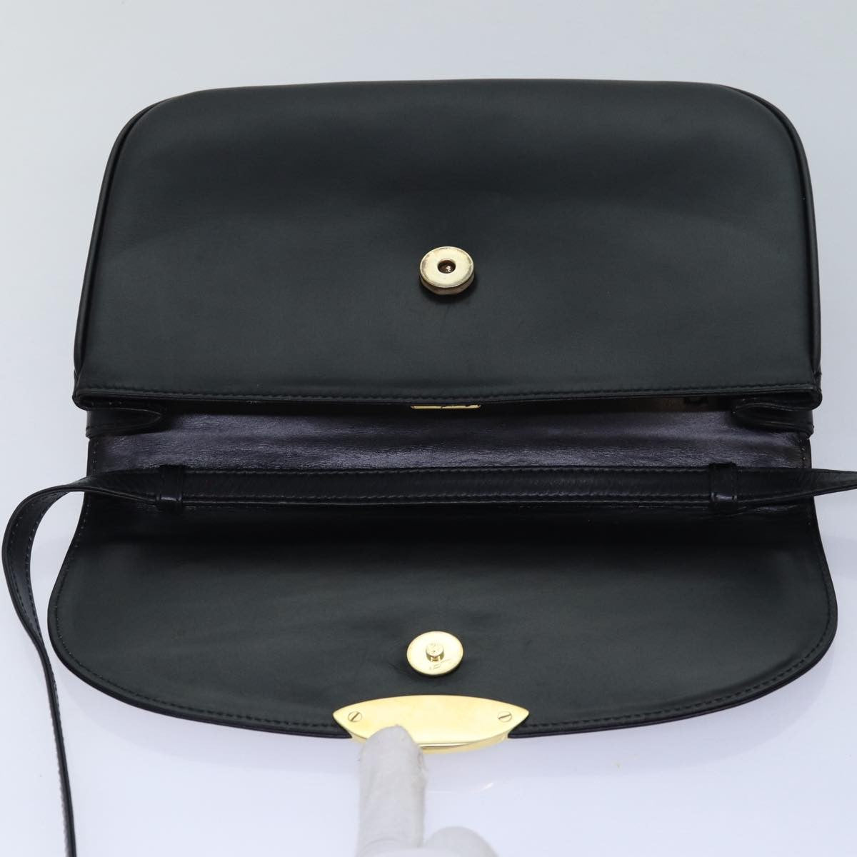 Bally Vintage Shoulder Bag Leather, Black, Leather, Shoulder Bag