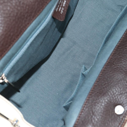 Salvatore Ferragamo Gancini handbag Leather, BEIGE, LEATHER, Handbag