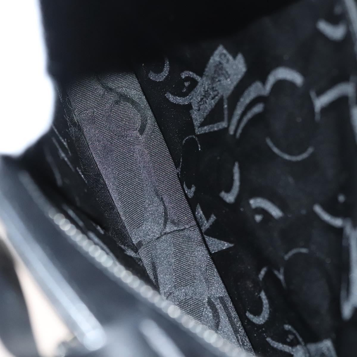 Salvatore Ferragamo Gancini handbag Leather, BLACK, LEATHER, Handbag