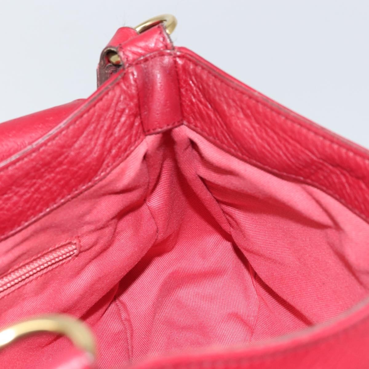 Salvatore Ferragamo Gancini Shoulder Bag Leather, RED, LEATHER, Shoulder bag