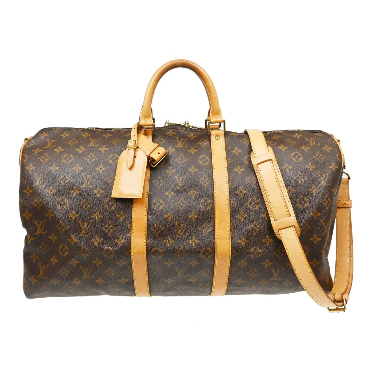 Louis Vuitton Keepall Bandouliere Bag Monogram Canvas, Brown, Canvas, Travel Bag