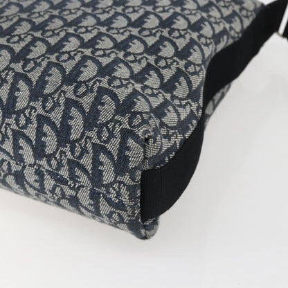 Christian Dior Vintage Trotter Shoulder Bag Canvas, NAVY, CANVAS, Shoulder bag