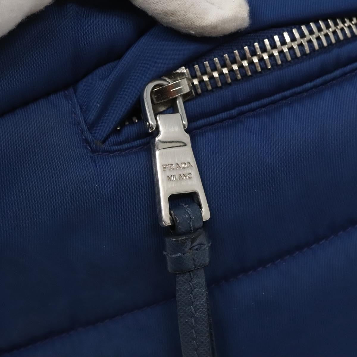 Prada Bomber Tote Tessuto, BLUE, NYLON, Tote bag