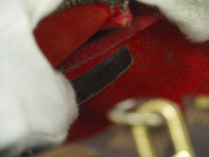 Louis Vuitton Pochette Accessoires Damier, BROWN, CANVAS, Clutche & pouche