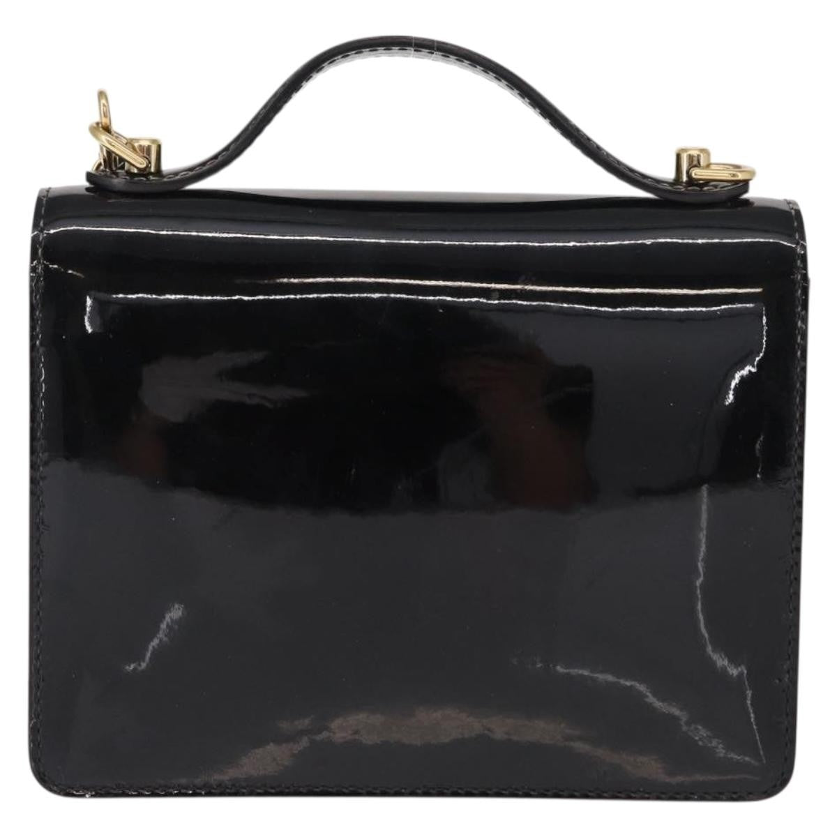 Louis Vuitton Monceau Handbag Vernis, BLACK, PATENT_LEATHER, Handbag