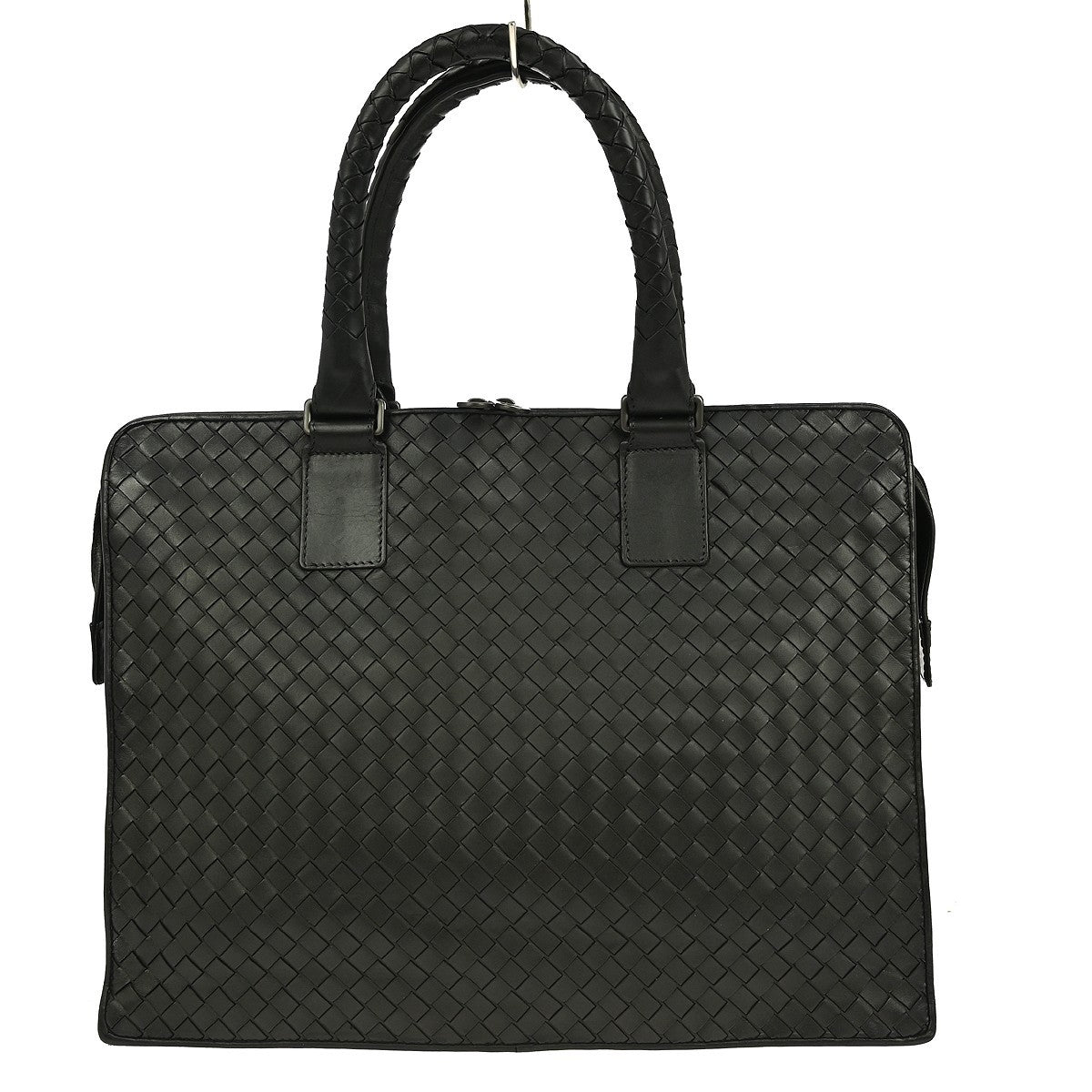 Bottega Veneta Top Zip Briefcase Intrecciato Nappa, BLACK, LEATHER, Briefcase