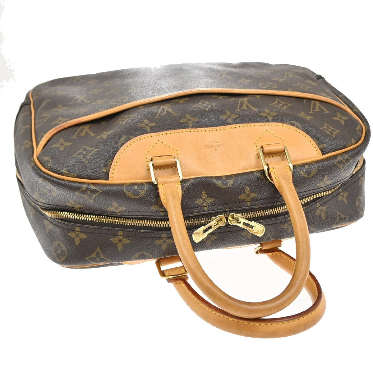 Louis Vuitton Deauville Handbag Monogram Canvas, BROWN, LEATHER, Handbag
