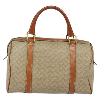 Celine Macadam Handbag Macadam with leather, BEIGE, CANVAS, Handbag