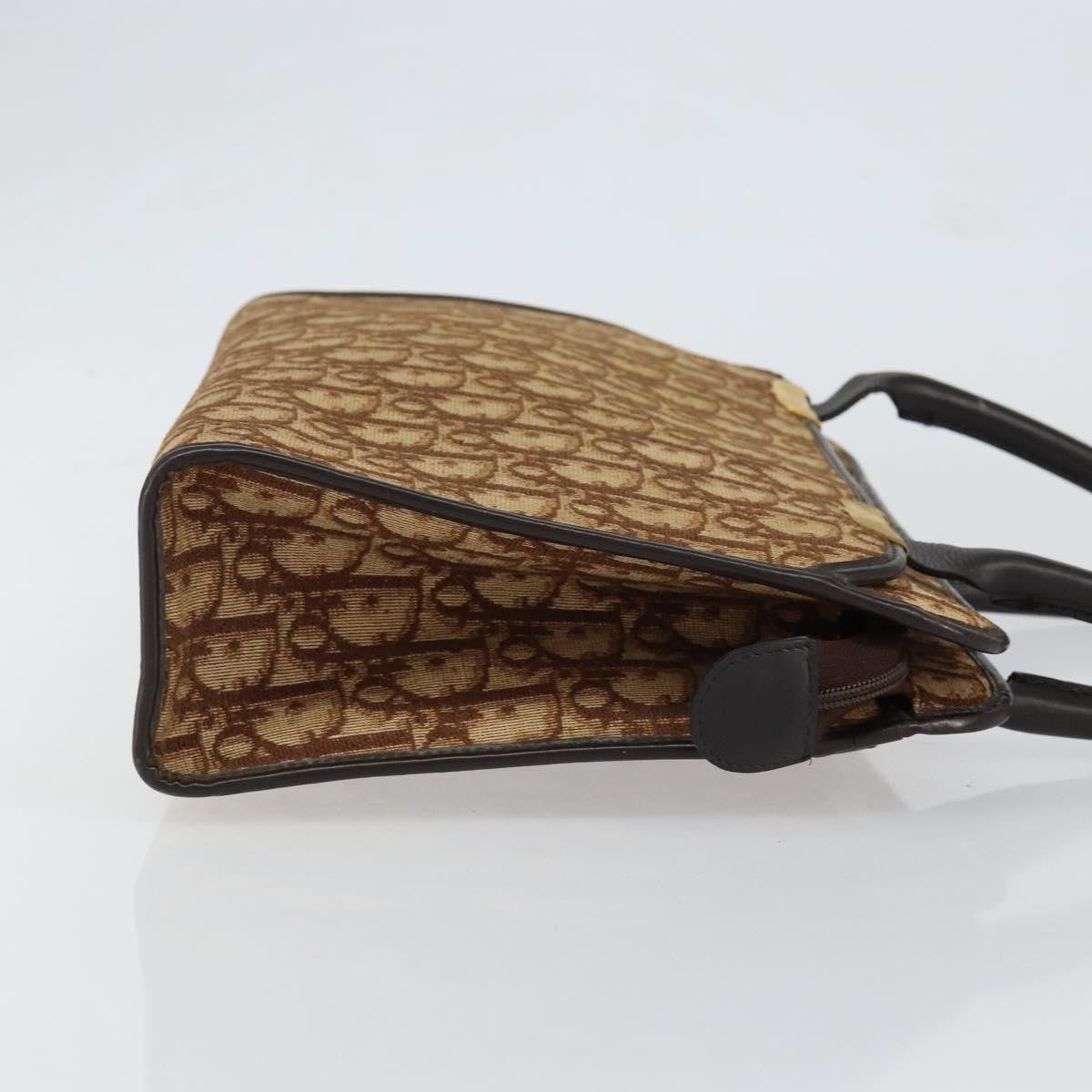 Christian Dior Vintage Trotter Handbag Canvas, BEIGE, CANVAS, Handbag