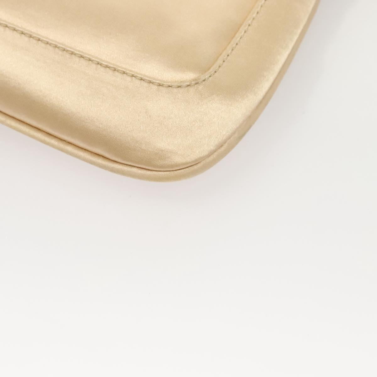 Gucci Chain Flap Shoulder Bag Satin, BEIGE, GOLD, Shoulder bag