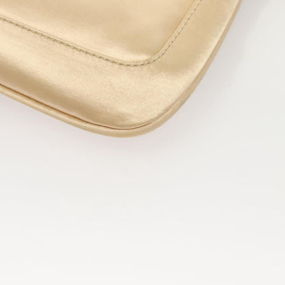 Gucci Chain Flap Shoulder Bag Satin, BEIGE, GOLD, Shoulder bag