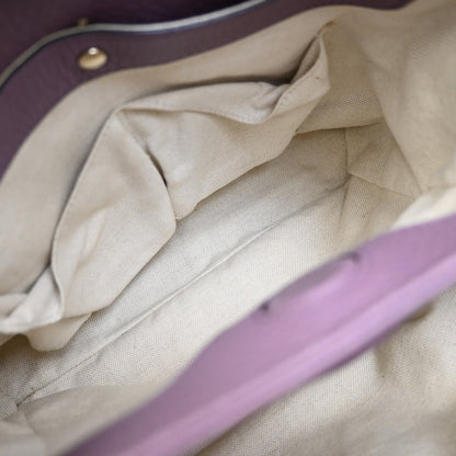 Gucci Bamboo Shopper Tote Leather, PURPLE, LEATHER, Tote bag