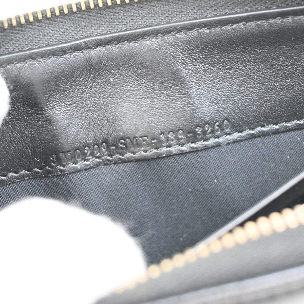 Fendi By The Way Zip Around Wallet Leather, BLACK, LEATHER, Wallets